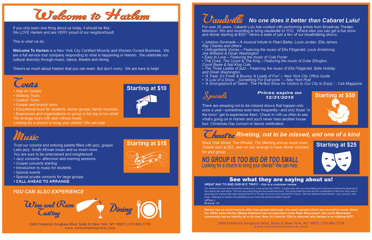 Tour Guide Brochure: Brochure design